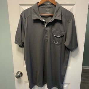 Oakley Men’s Grey Polo Short Sleeve XL Reg Fit